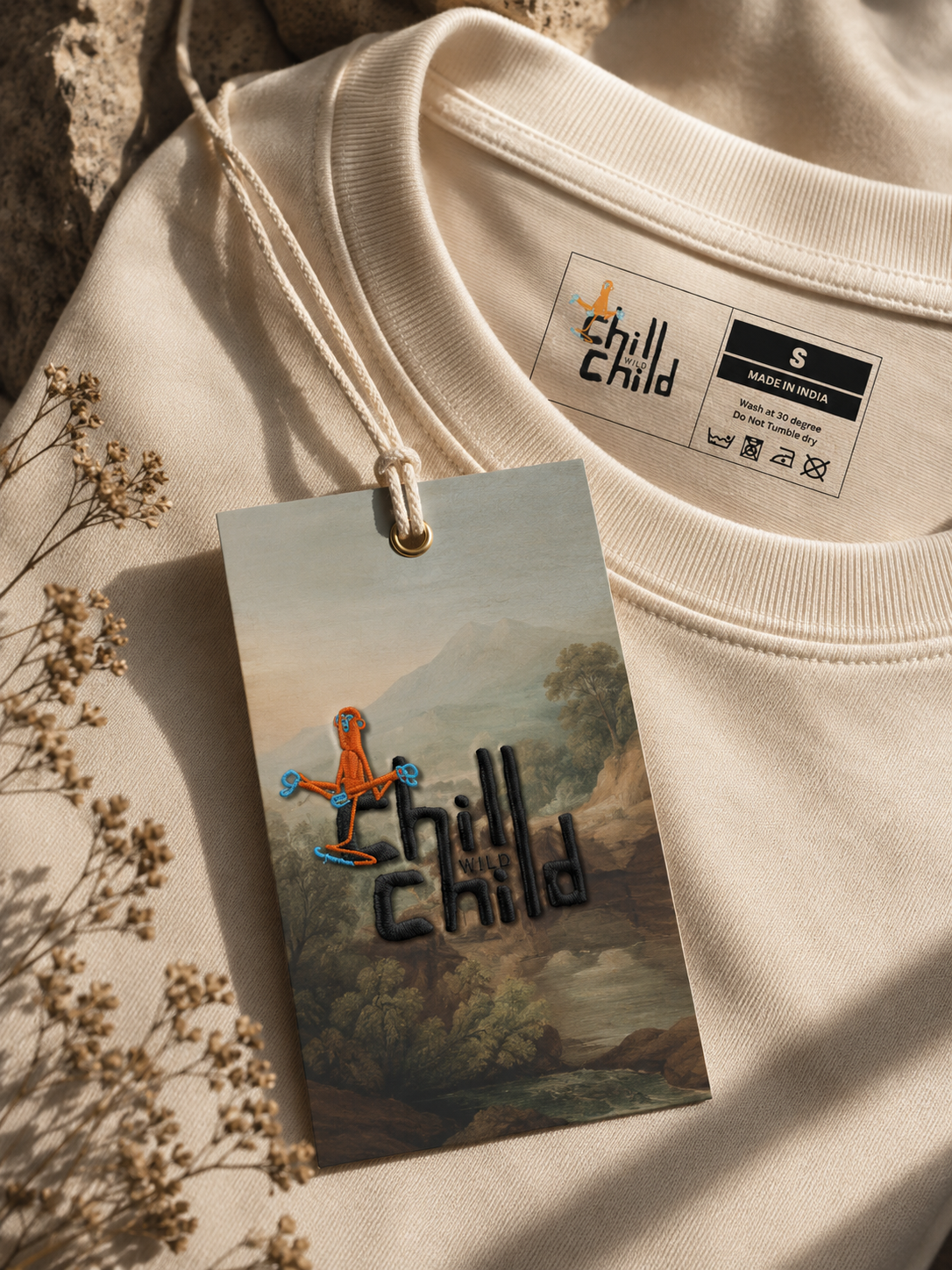 CWC hang tag on tee