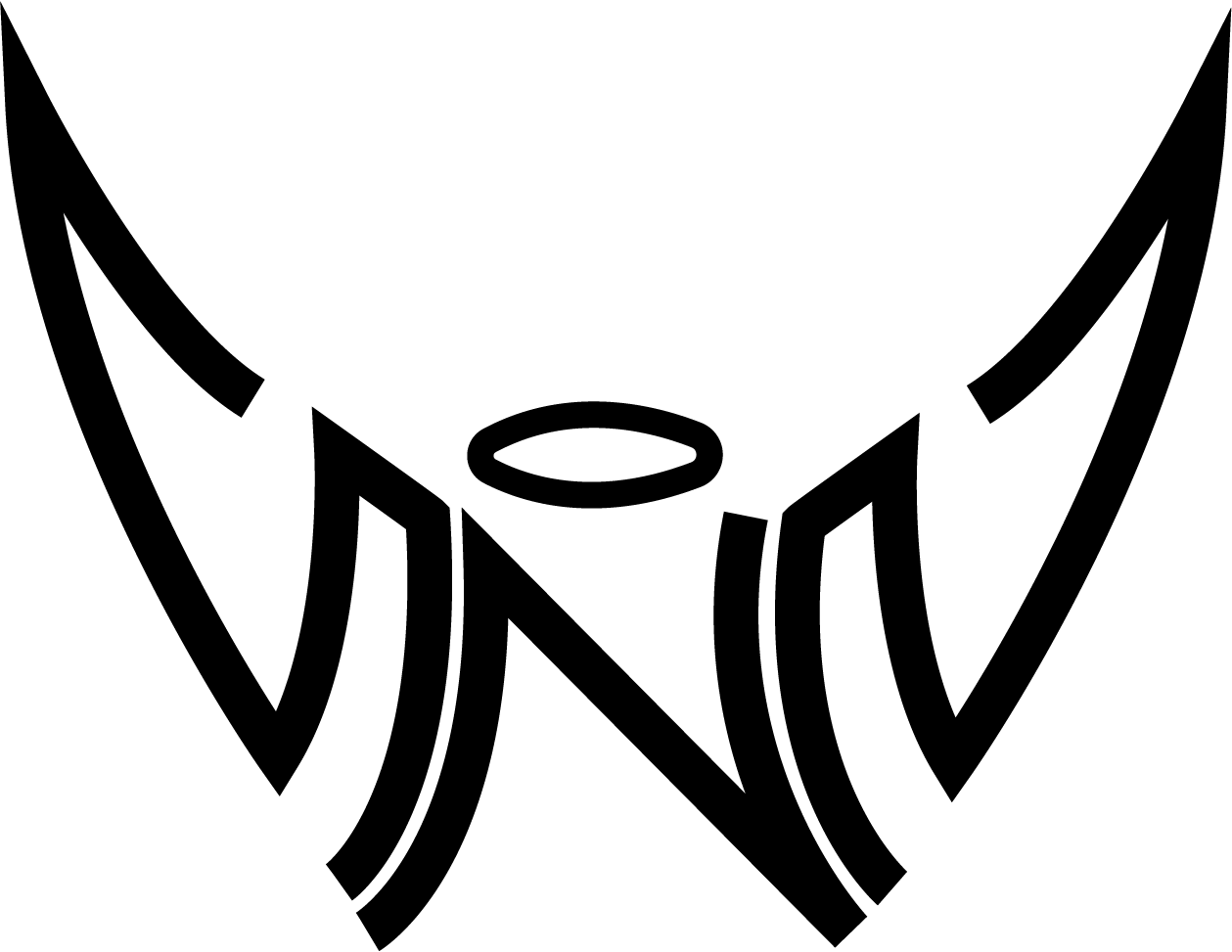 SNS logo: horns & halo